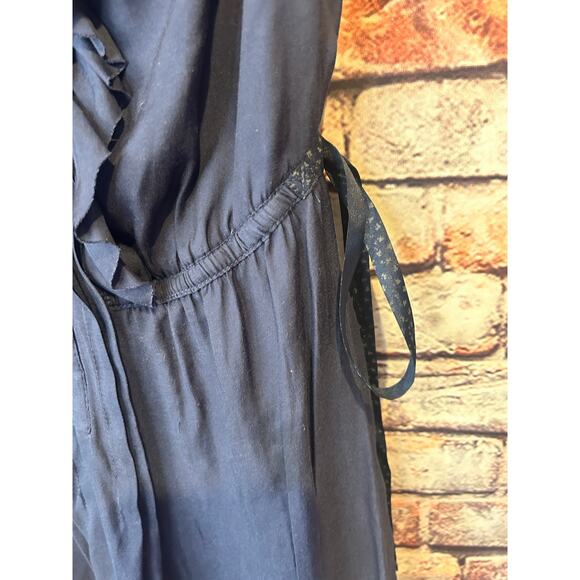 American Eagle silk like mini ruffled cap sleeves dress women's size small - Picture 5 of 6